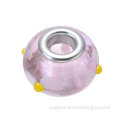2016 New design DIY bracelet bead colored glaze pink DIY glass beads